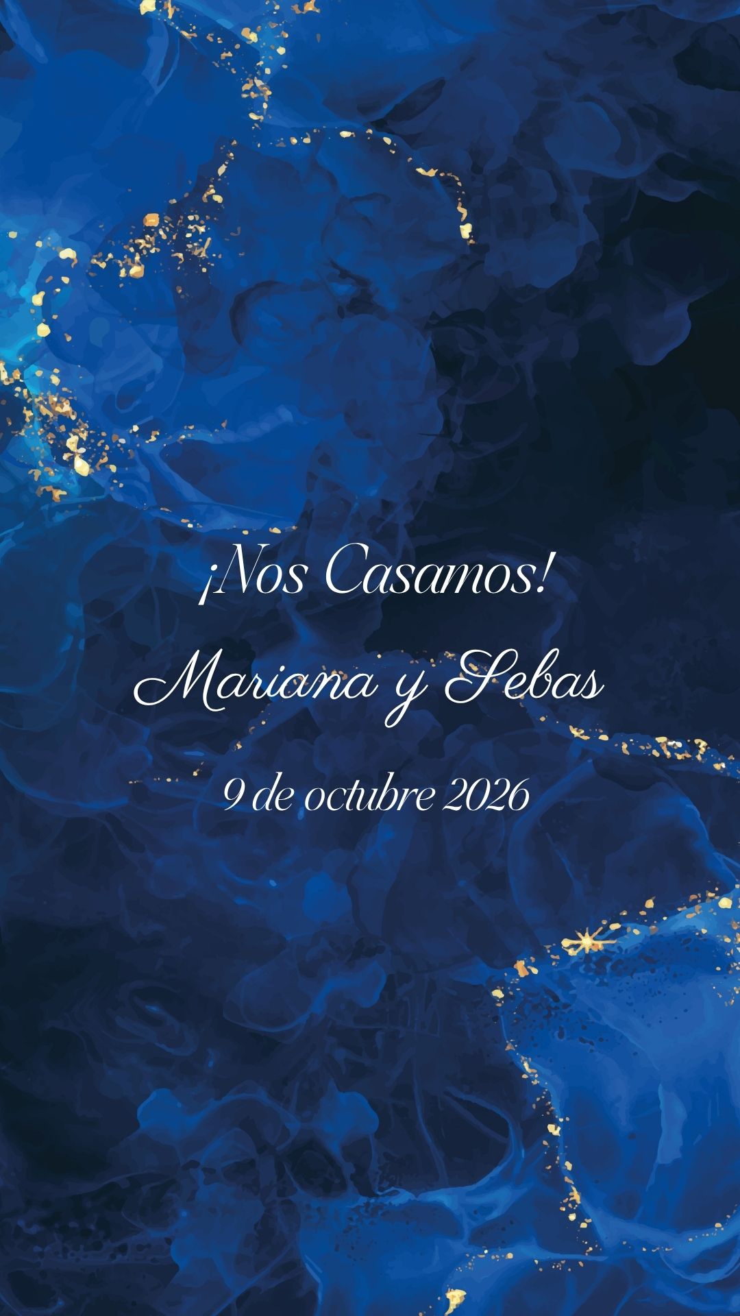 Invitación digital para boda - diseño Noche