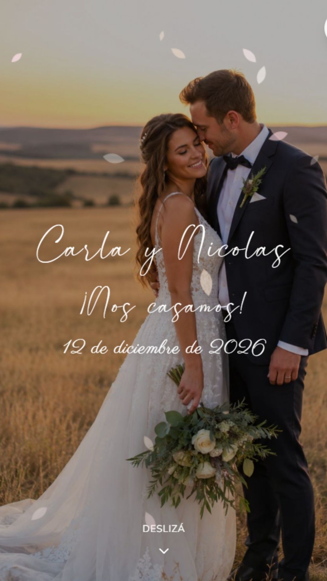 Invitación digital para boda - diseño Promesa