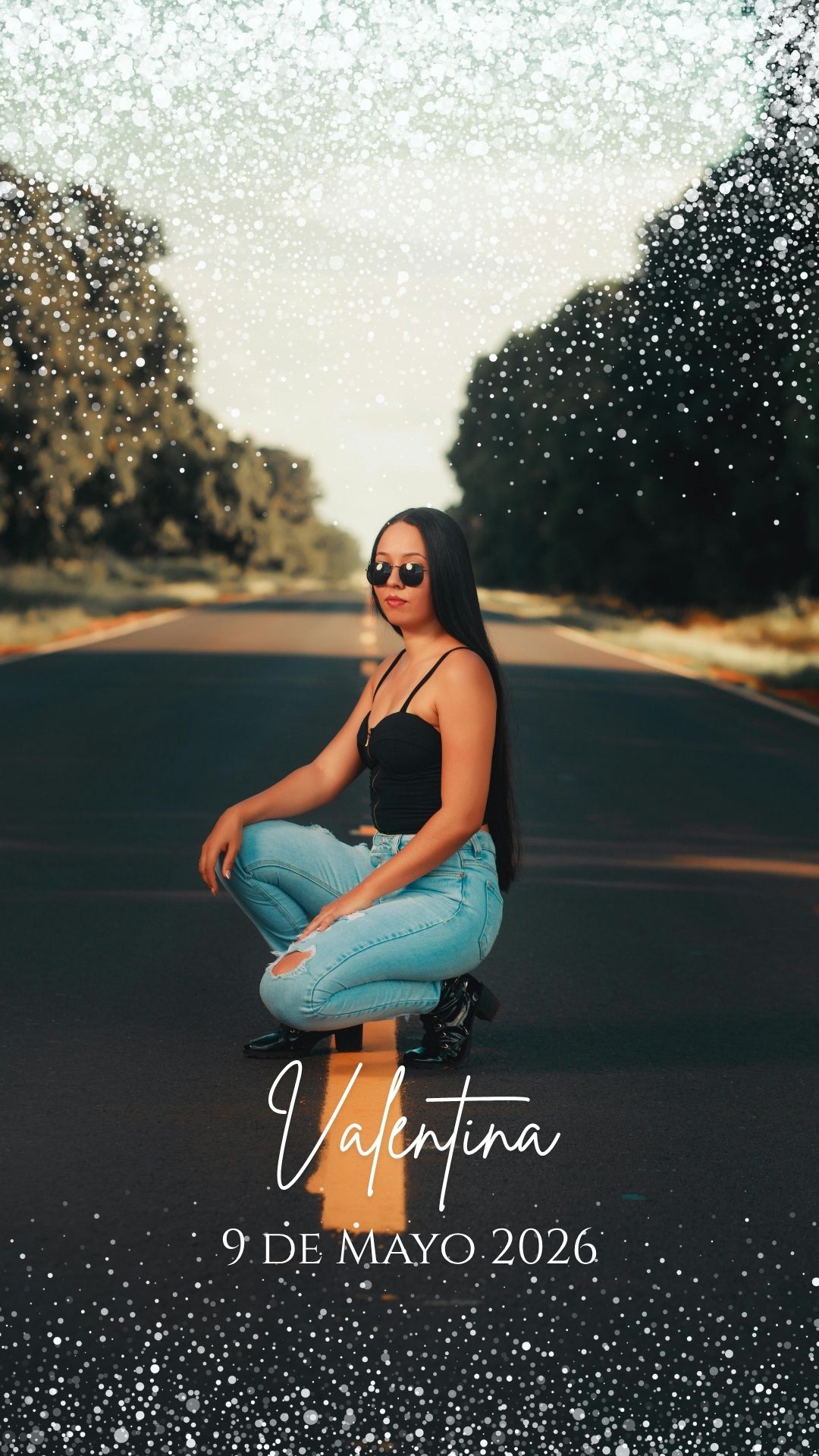 Invitación digital para quinceaños - diseño Nicole